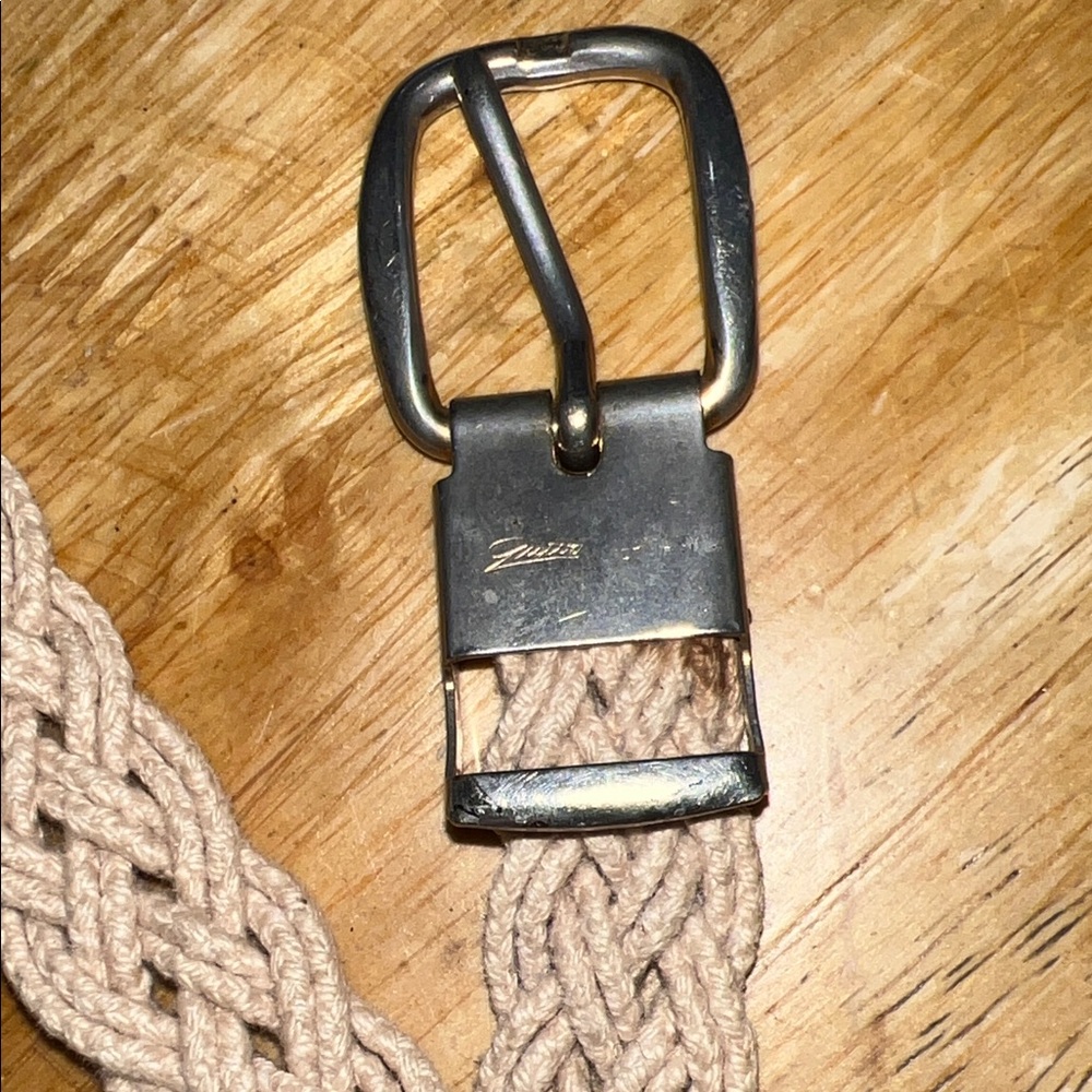 Gutos W Germany Woven Belt with Silver Buckle Vintage